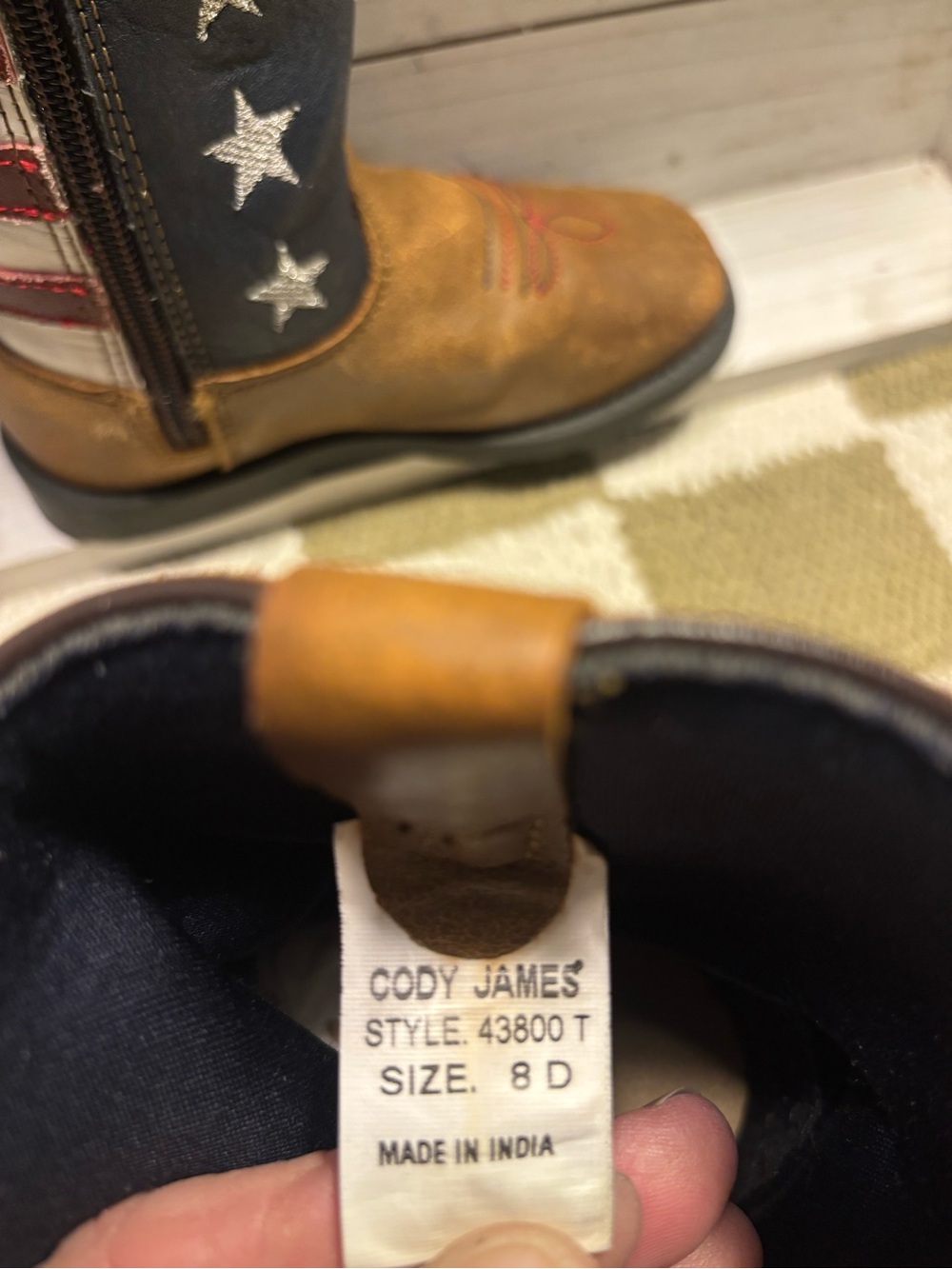 CODY JAMES TODDLER BOYS' USA FLAG Western Boots Square Toe - Picture 4 of 8
